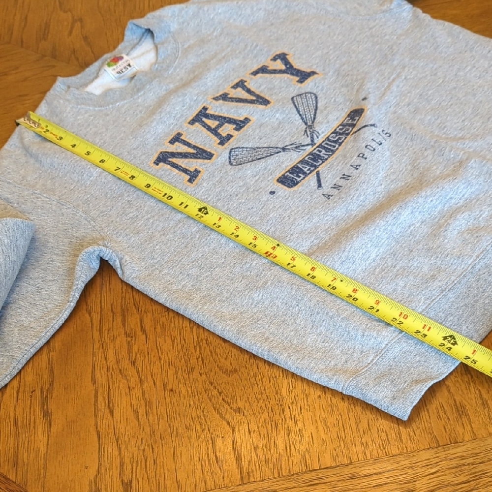 Gray Naval Academy Lacrosse Crewneck Sweatshirt - Picture 4 of 5